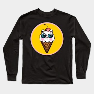 Kitty Cone Yellow Long Sleeve T-Shirt